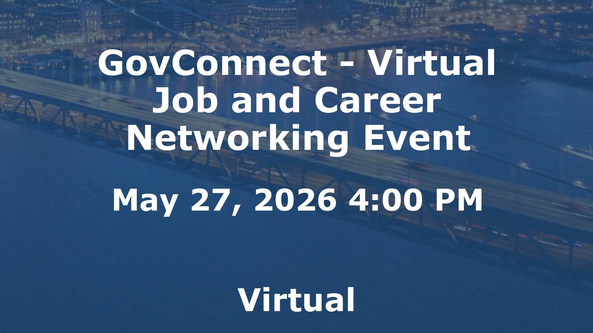 GovConnect - Virtual Job and Career Networking Event event image